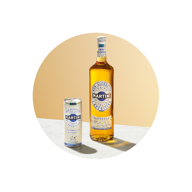 Martini Floreale & Tonic Nonalcoholic Cocktail in a Can Martini Rossi