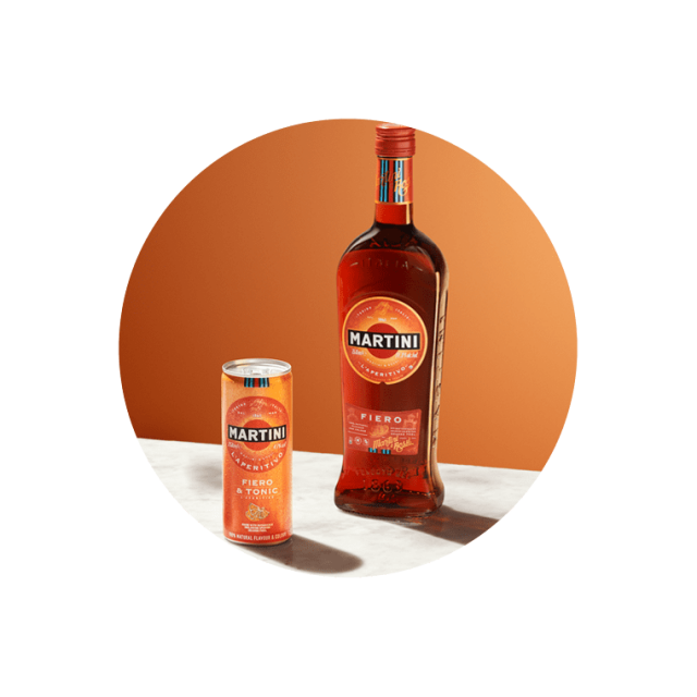 Martini Fiero and Tonic Cocktails in Lattina Martini Italia