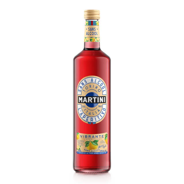 Martini Vibrante Apéritif à base de vin Sans alcool rouge Martini